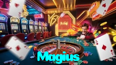 Magius casino presented on mobile device in Pakistan with slots and live games