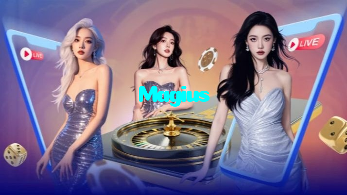 Magius casino presented on mobile device in Pakistan with slots and live games